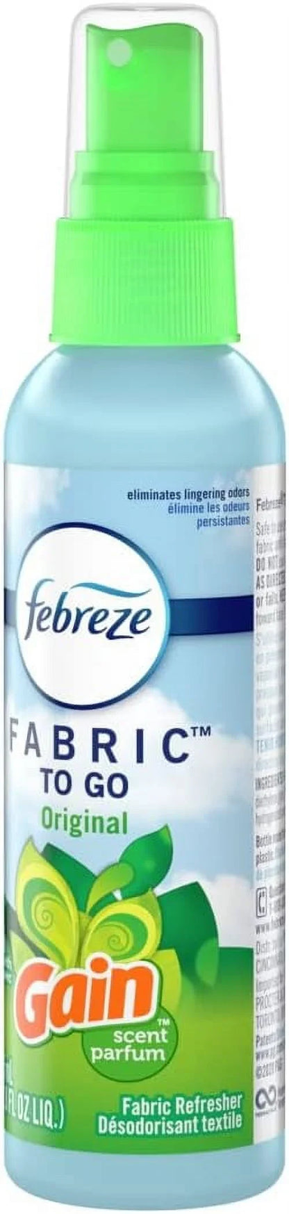 Febreze To Go Fabric Refresher 2.8 Ounce Spray, Gain Original Scent (CASE OF 12)
