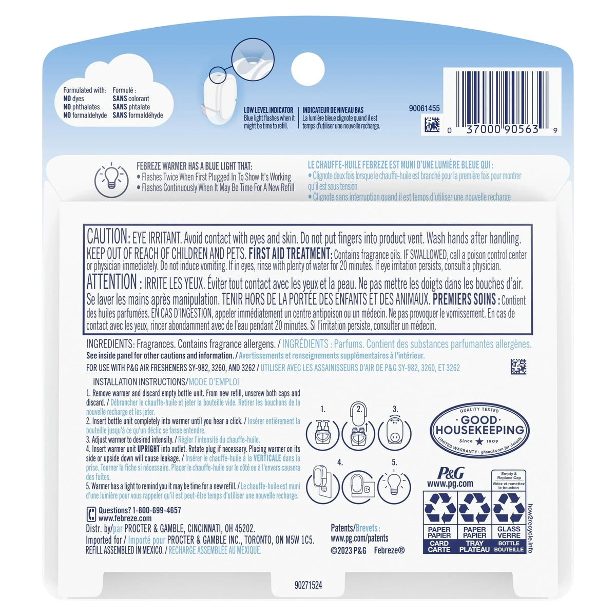 Febreze Plug In Air Freshener, Odor-Fighting Scented Oil Refill, Berry & Bramble, 2 Refills