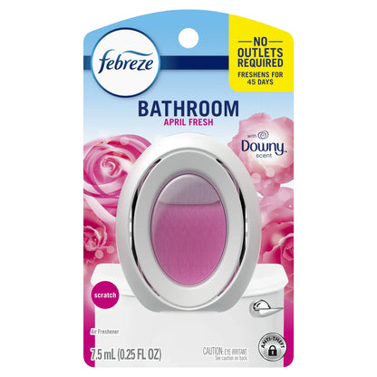 Febreze Bathroom Air Freshener, Odor-Fighting, Downy April Fresh Scent, 1 Count