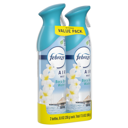 Febreze Air Freshener Spray, Odor-Fighting Room Spray, Bora Bora Waters, 8.8oz, 2 Count