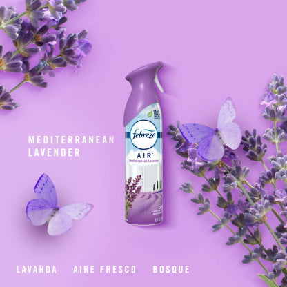 Febreze Air Freshener Spray, Odor-Fighting Room Spray, Mediterranean Lavender, 8.8oz, 2 Count