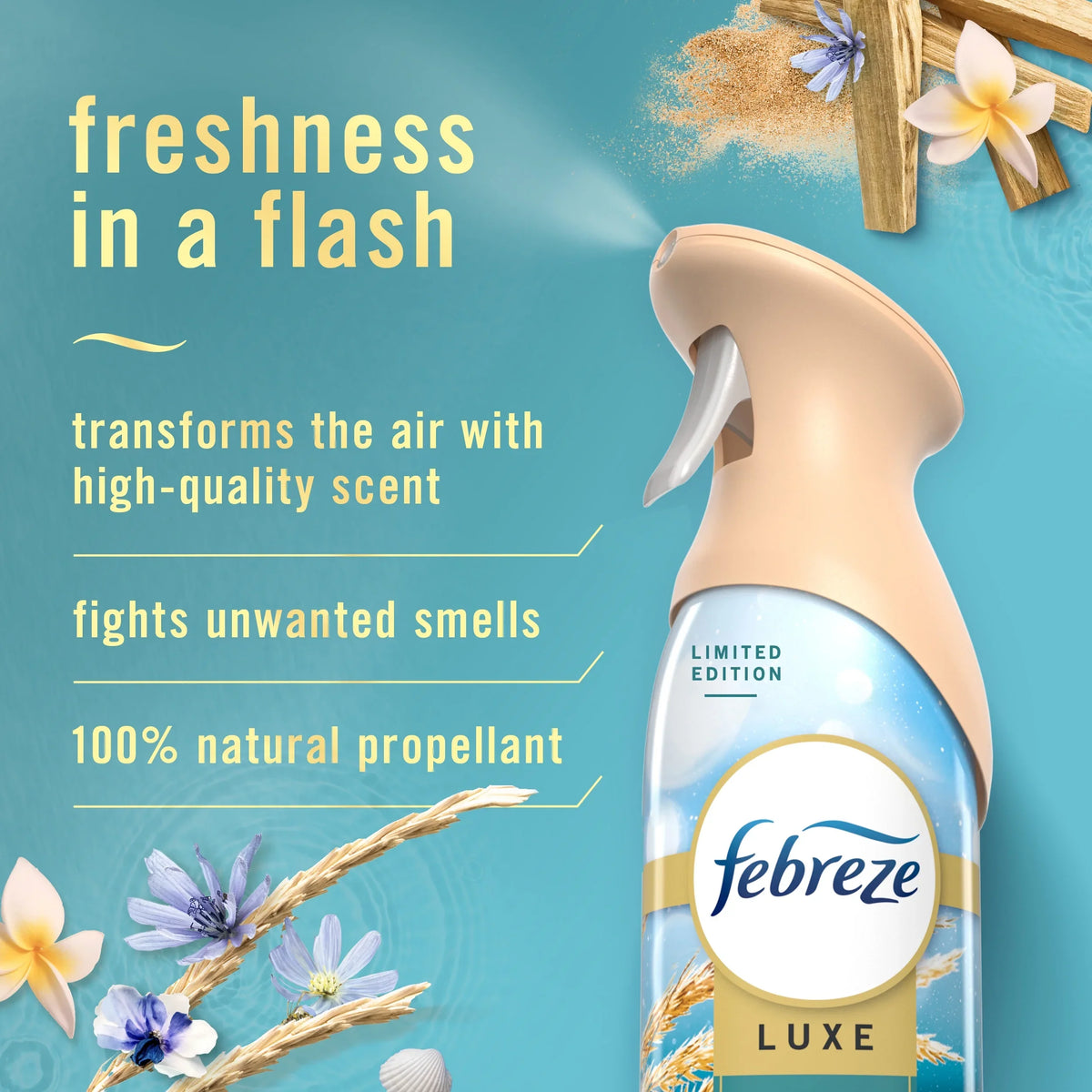 Febreze Air Freshener Spray, Odor-Fighting Room Spray, Warm Ocean Breeze Scent, 8.8oz, 1 Count