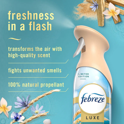 Febreze Air Freshener Spray, Odor-Fighting Room Spray, Warm Ocean Breeze Scent, 8.8oz, 1 Count