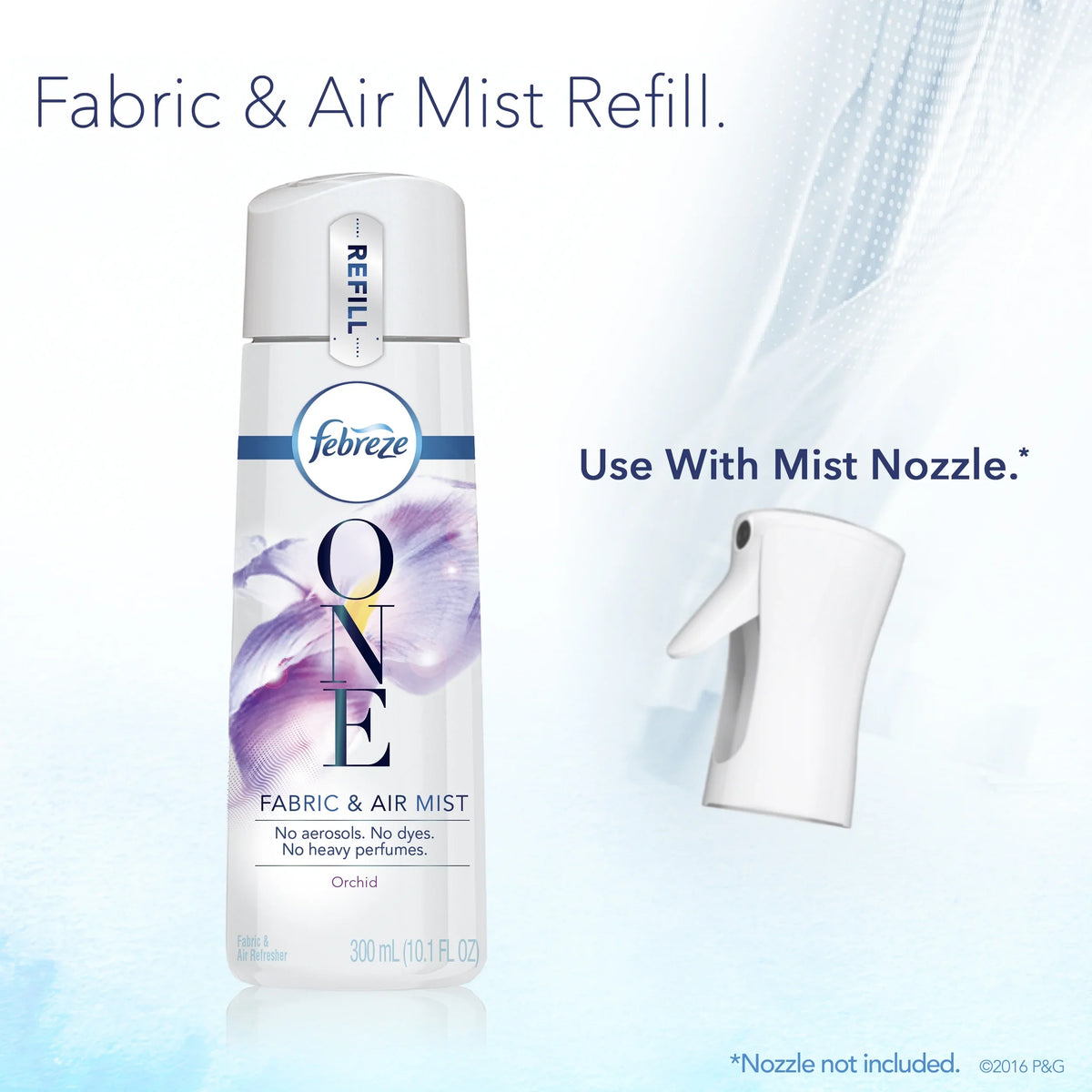 Febreze ONE Fabric and Air Freshener Mist Refill, Orchid Scent (1 count, 10.1 oz)