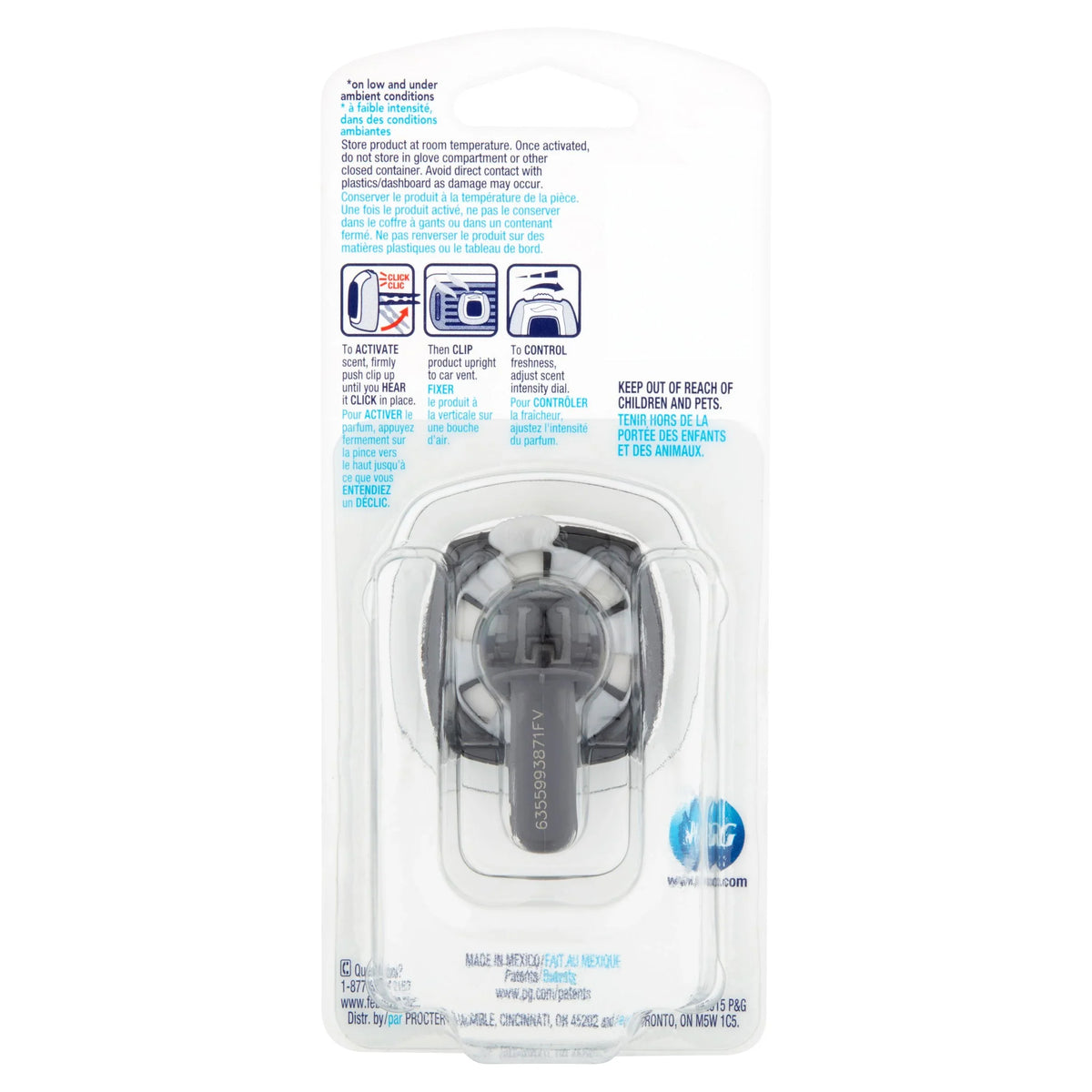 Febreze CAR Vent Clip Happy Spring Juicy Petals Air Freshener, 0.06 fl oz