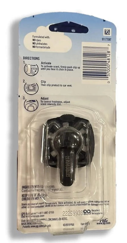 Febreze Car Vent Clip Air Freshener, Odor Eliminator for Strong Odors, Up to 30 Days Freshness, Ocean C42