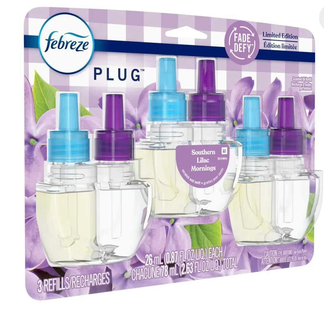 Febreze Plug In Air Freshener Odor-Fighting Scented Oil Refill - Southern Lilac Mornings