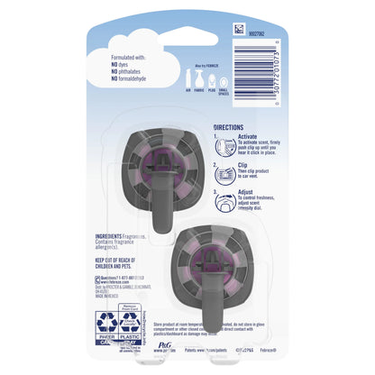 Febreze AUTO Air Freshener Vent Clip Berry Scent, .06 oz. Car Vent Clip, Pack of 2