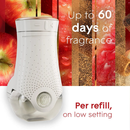 Glade PlugIns Scented Oil 5 Refills, Air Freshener, Apple Cinnamon, Essential Oil Infused Wall Plug In, 3.35 FL oz, Pack of 5
