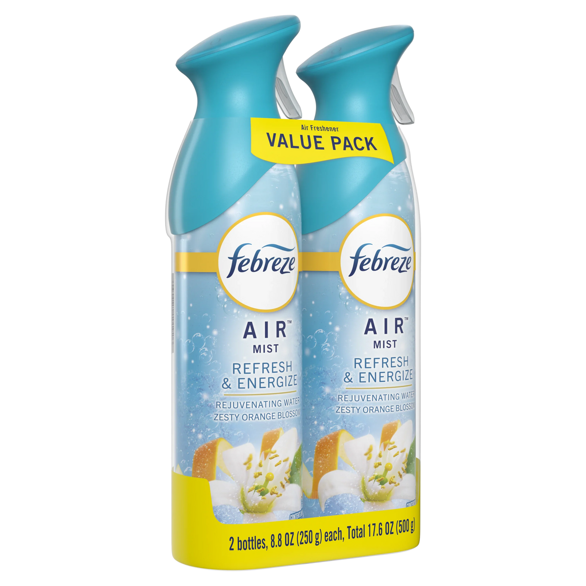 Febreze Air Freshener Spray, Odor-Fighting Room Spray, Refresh & Energize, 8.8oz, 2 Count