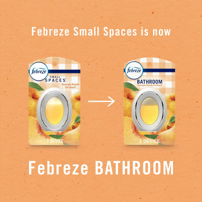 Febreze Bathroom Air Freshener, Small Spaces Odor-Fighting, Georgia Peach Orchard, 2 Count