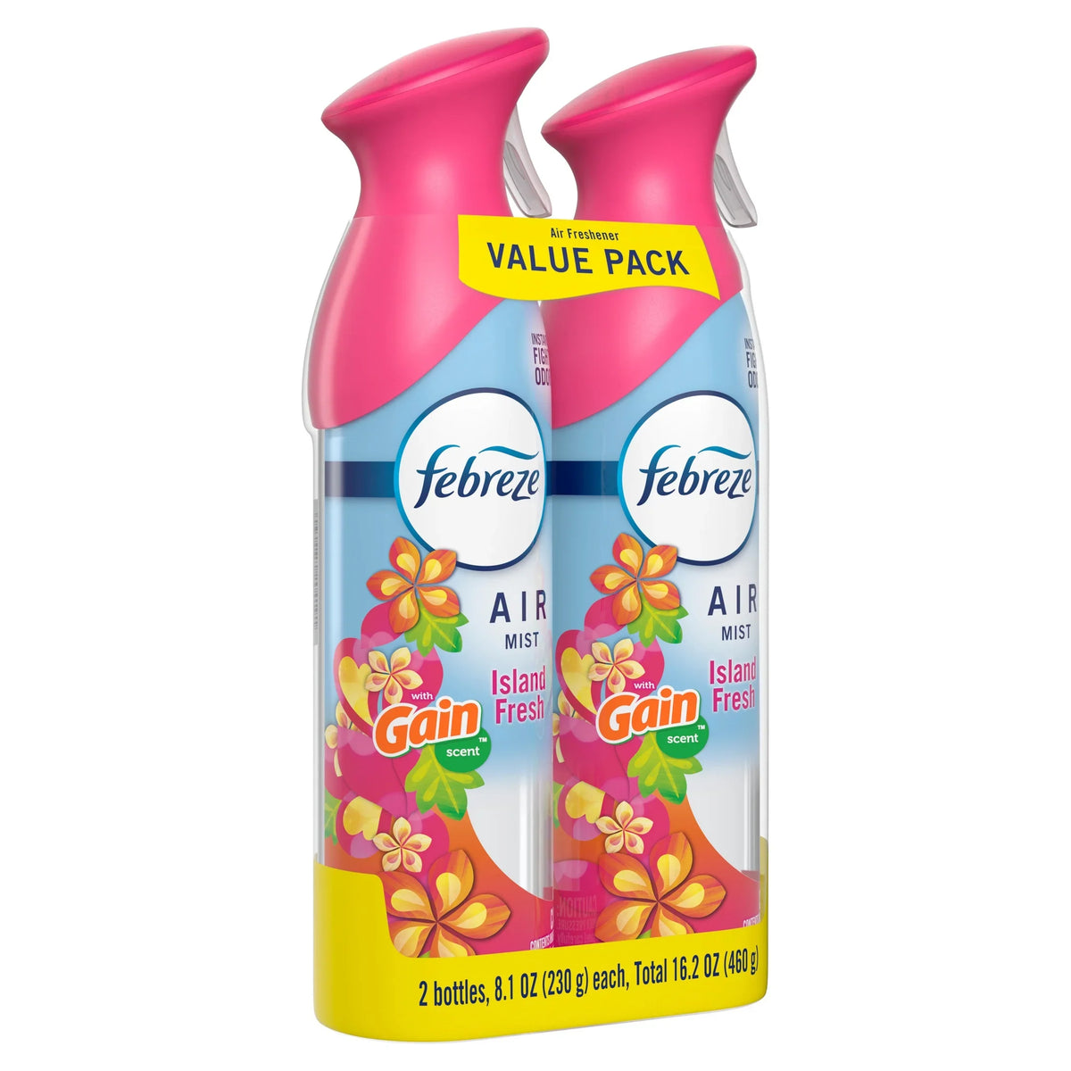Febreze Air Mist Air Freshener Spray, Gain Island Fresh, 8.1oz, 2 Count