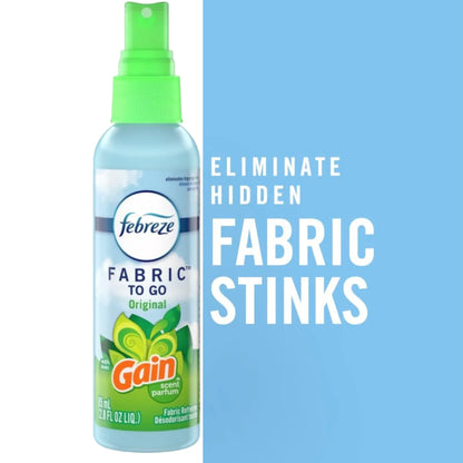 Febreze To Go Fabric Refresher 2.8 Ounce Spray, Gain Original Scent (CASE OF 12)