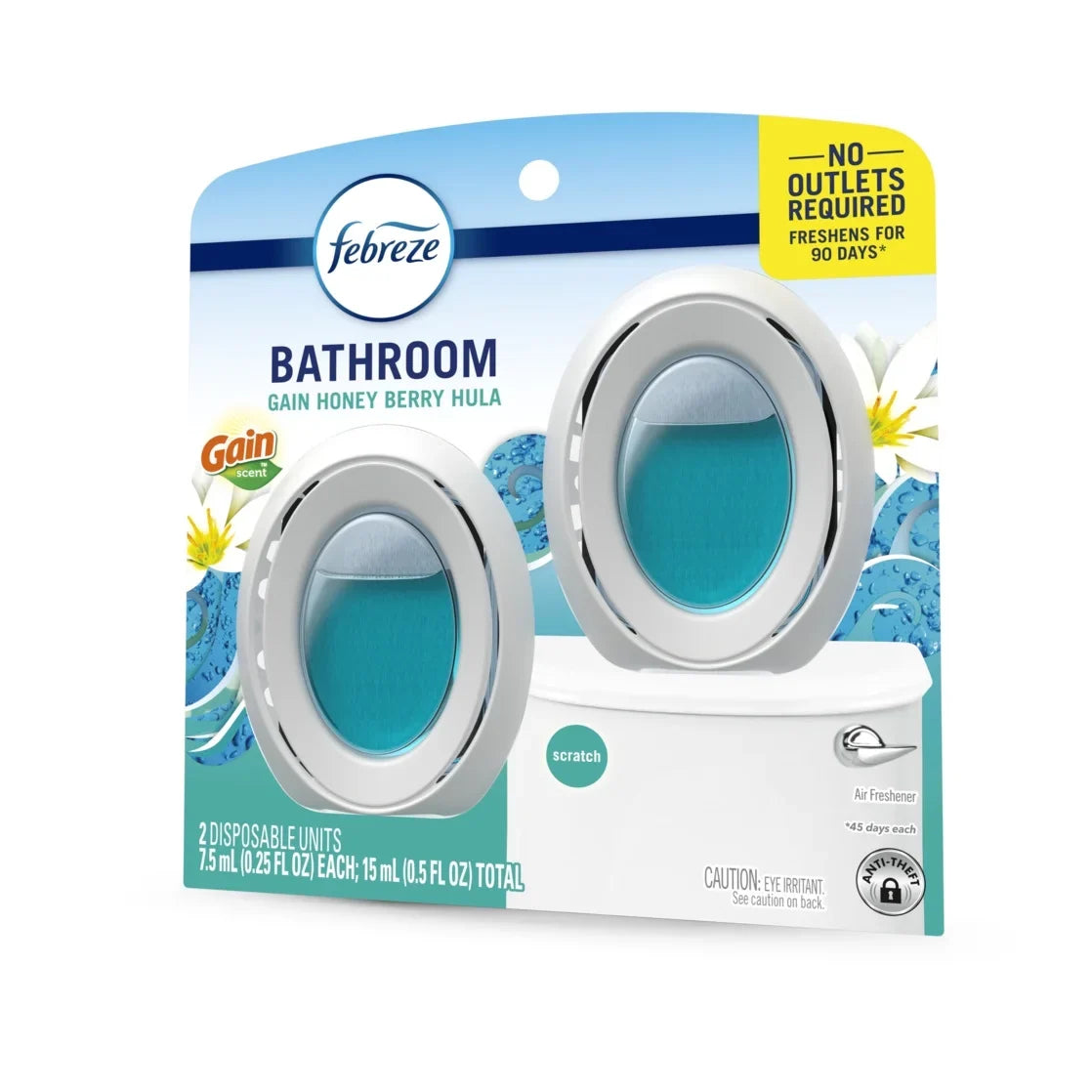 Febreze BATH Air Freshener Gain Honey Berry Hula, 2 count