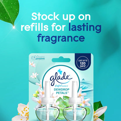 Glade PlugIns Refills Air Freshener, Dewdrop Petals, 1.34 oz, 2 Count