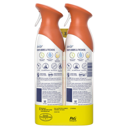 Febreze Odor-Fighting Room Spray, Tropical Blend Scent, 8.8 oz, 2 Count