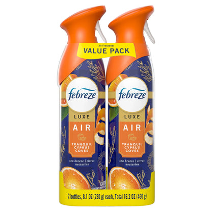 Febreze Air Mist Air Freshener Spray Tranquil Cyprus Coves, 8.1oz 2 Count