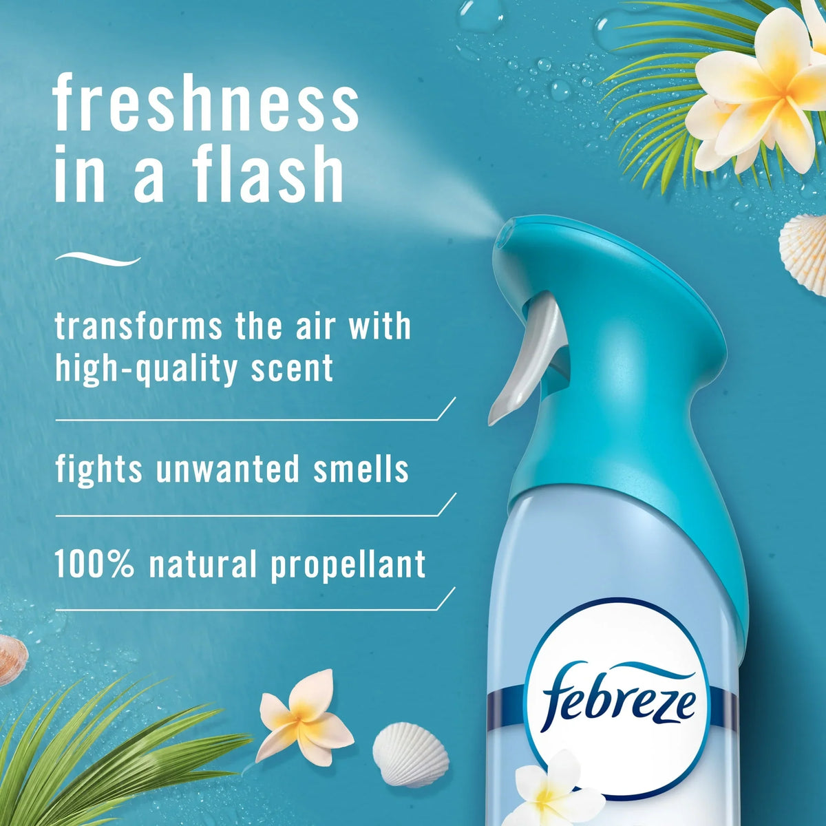 Febreze Air Freshener Spray, Odor-Fighting Room Spray, Bora Bora Waters, 8.8oz, 2 Count,pack of 1.