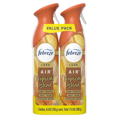 Febreze Odor-Fighting Room Spray, Tropical Blend Scent, 8.8 oz, 2 Count