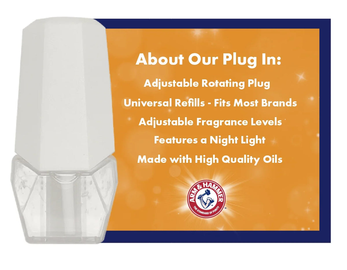 Arm & Hammer Plug-In Scented Oil Air Freshener Refill, Ocean Breeze, 3.55 fl oz, 5-Pack