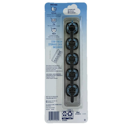 Febreze Car Air Freshener Vent Clips, Mixed Scent, 5 Count