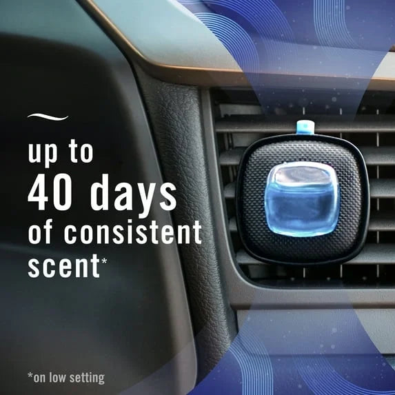 Febreze AUTO Car Air Freshener, Odor-Fighting Car Vent Clip, New Car, 2 Count - 4 pack