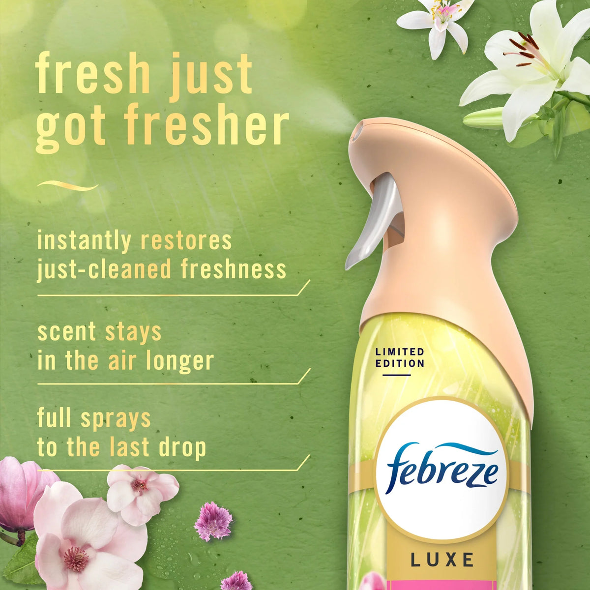 Febreze Air Mist Freshener Spray Morning Spring Showers 8.1oz