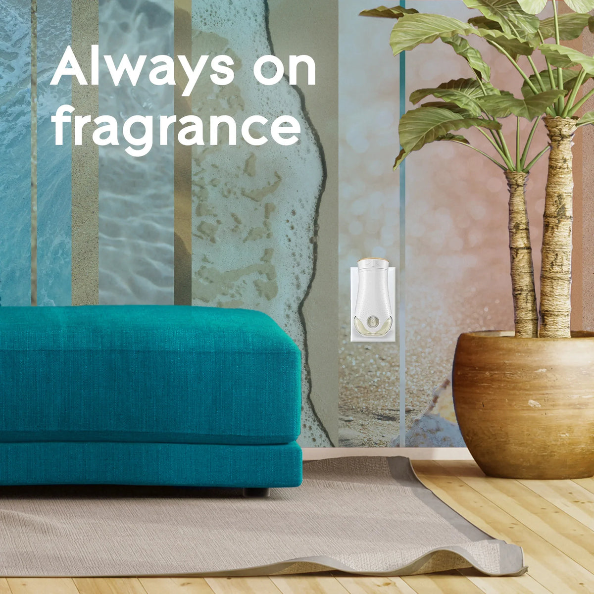Glade PlugIns Scented Oil 5 Refills, Air Freshener, Aqua Waves, Essential Oil Infused Wall Plug In, 3.35 FL oz, Pack of 5