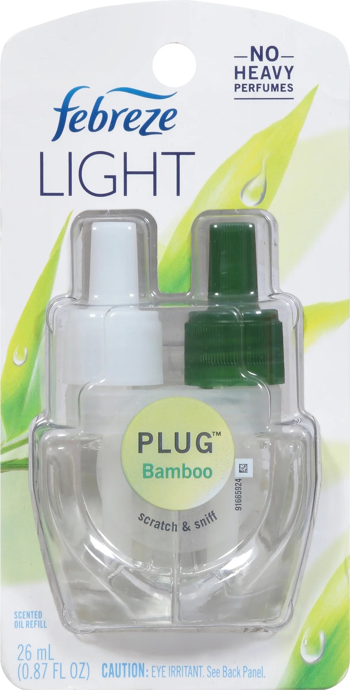 Febreze Light Plug Scented Oil Refill, Bamboo Scent 0.87oz