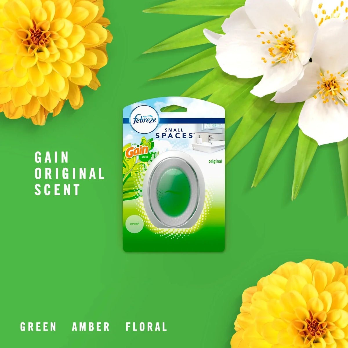 Febreze Small Spaces Air Freshener, Gain Original Scent, 2 Count