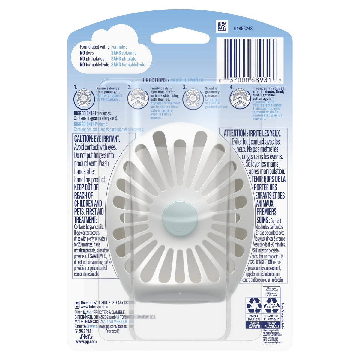 Febreze Small Spaces Air Freshener Peach, .25 fl. oz.