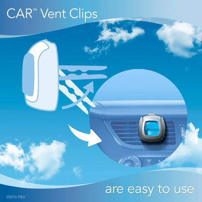 Febreze Car Air Freshener 5-Pack, 4 Gain Original Scent + 1 Heavy Duty