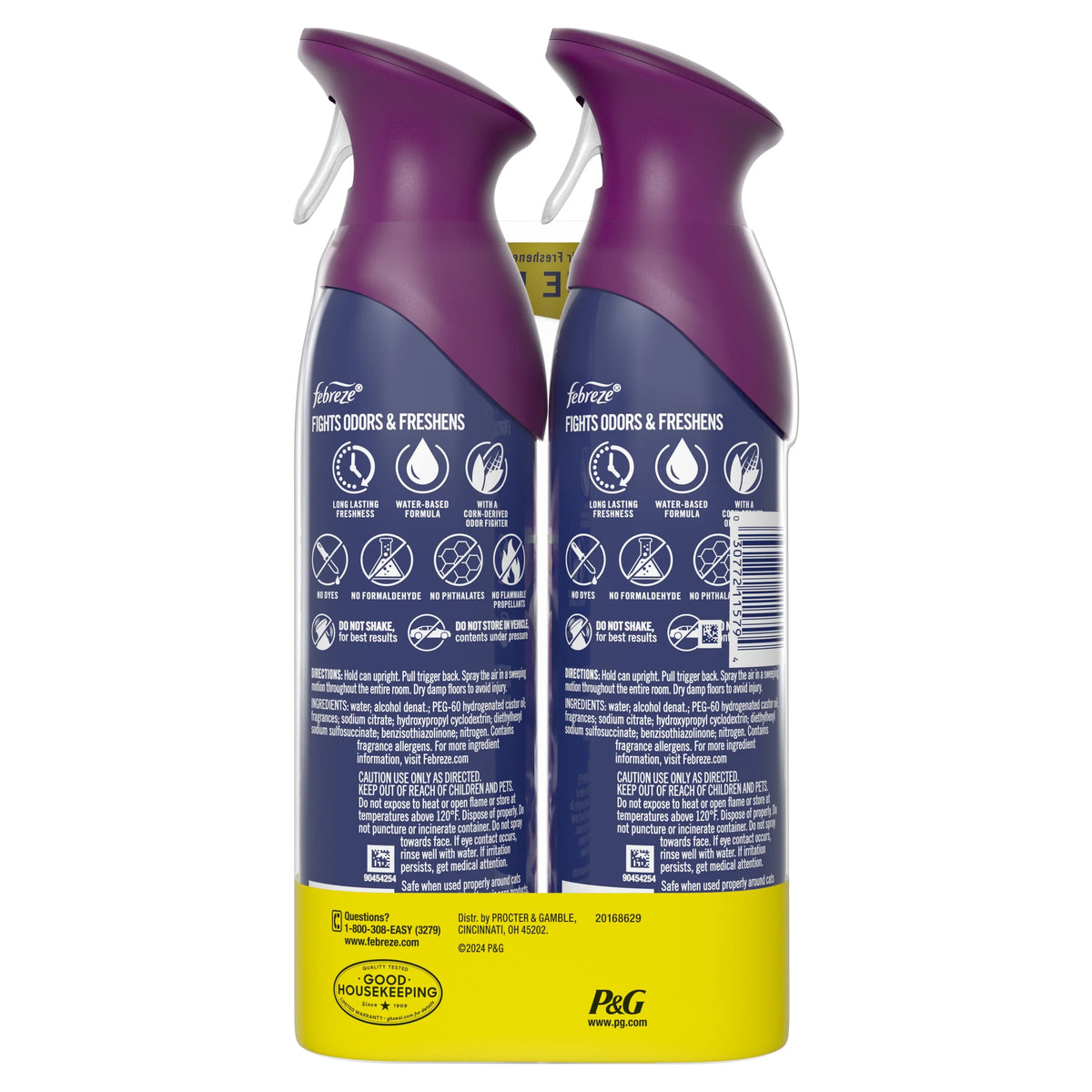 Febreze Air Freshener Spray, Odor-Fighting Room Spray, Downy Calm, 8.8oz, 2 Count