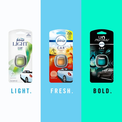 Febreze Unstopables Car Odor-Fighting Car Freshener Vent Clip Fresh, .07 fl oz. Car Vent Clip
