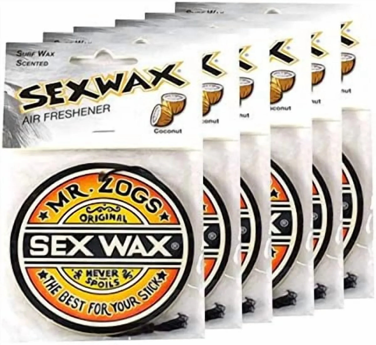 Sex Wax Long-Lasting Automotive Air Fresheners, Multicolor, (6 Pack)