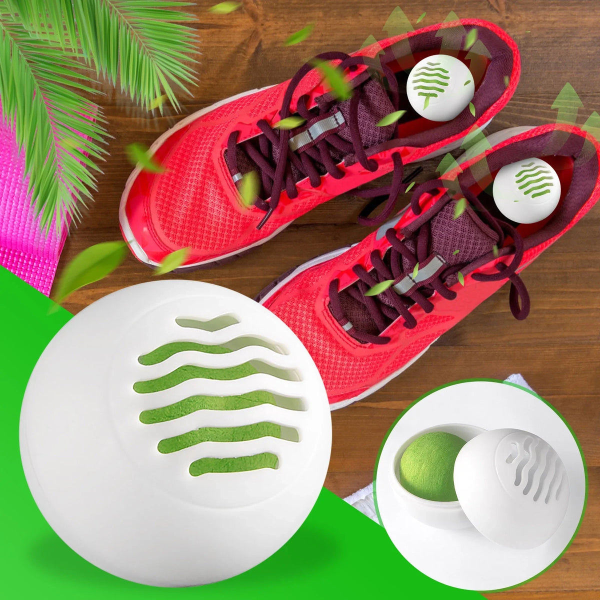 MORESEC under $5 Deodorizer Balls, Portable Shoe Deodorizer Balls, 8PCS Mini Odor Eliminator for Closet Cabinet, Natural Aromatherapy Air Freshener, Household Footwear Smell Removal