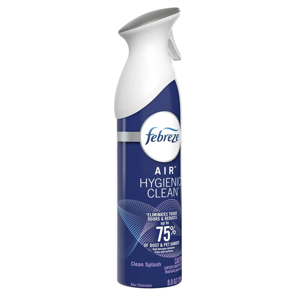 Febreze Air Effects Air Freshener Hygienic Clean, Clean Splash Scent, 8.80 oz Aerosol