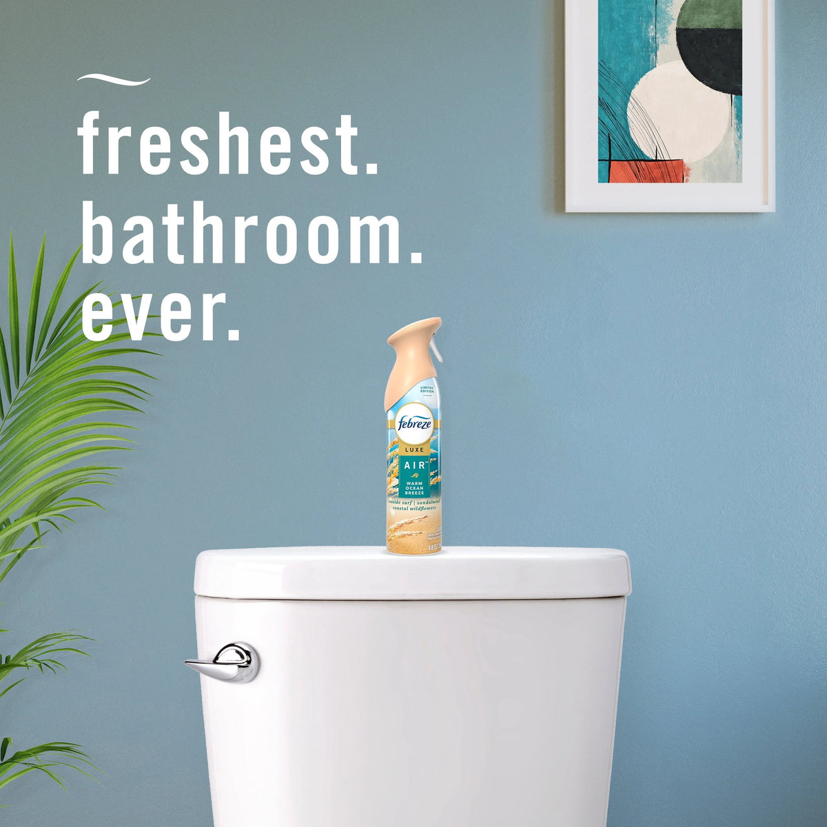 Febreze Air Freshener Spray, Odor-Fighting Room Spray, Warm Ocean Breeze Scent, 8.8oz, 1 Count