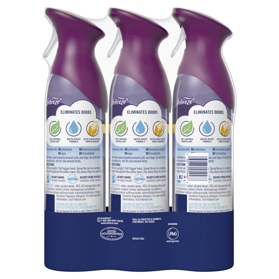 Febreze Air Freshener Spray Mountain Scent, Odor-Fighting, 8.8oz, 3 Count