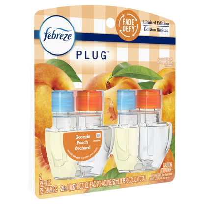 Febreze Plug Dual Refill Air Freshener Georgia Peach Orchard 2ct