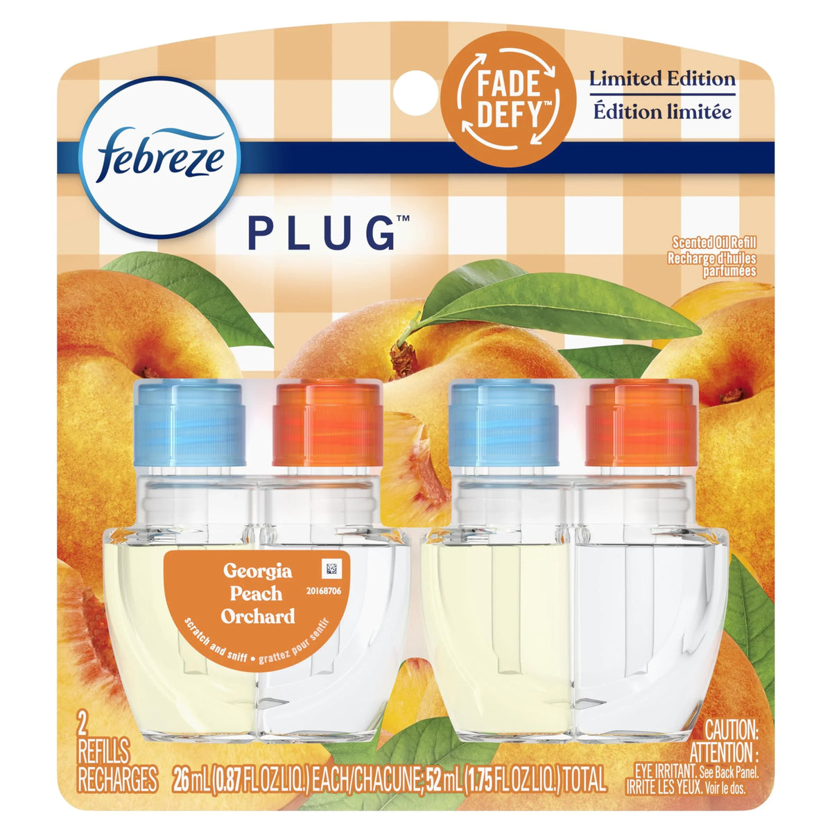 Febreze Plug Dual Refill Air Freshener Georgia Peach Orchard 2ct