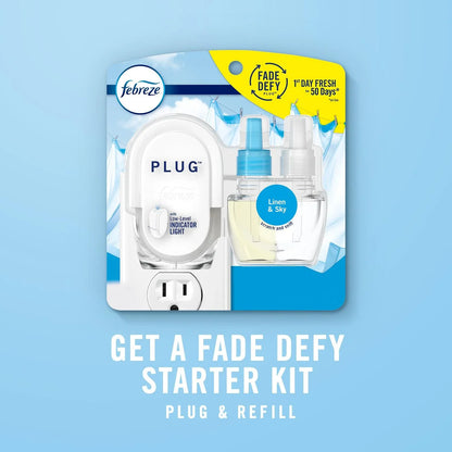 Febreze Odor-Eliminating Fade Defy Plug Air Freshener Refill, .87 fl oz