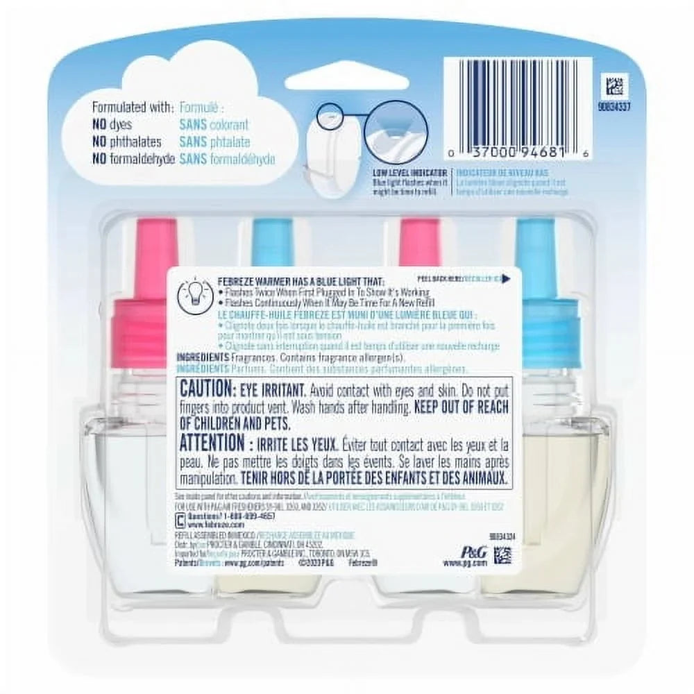 Febreze Downy April Fresh Odor-Eliminating Fade Defy PLUG Air Freshener Oil Refills - 0.87 oz - 2 pk