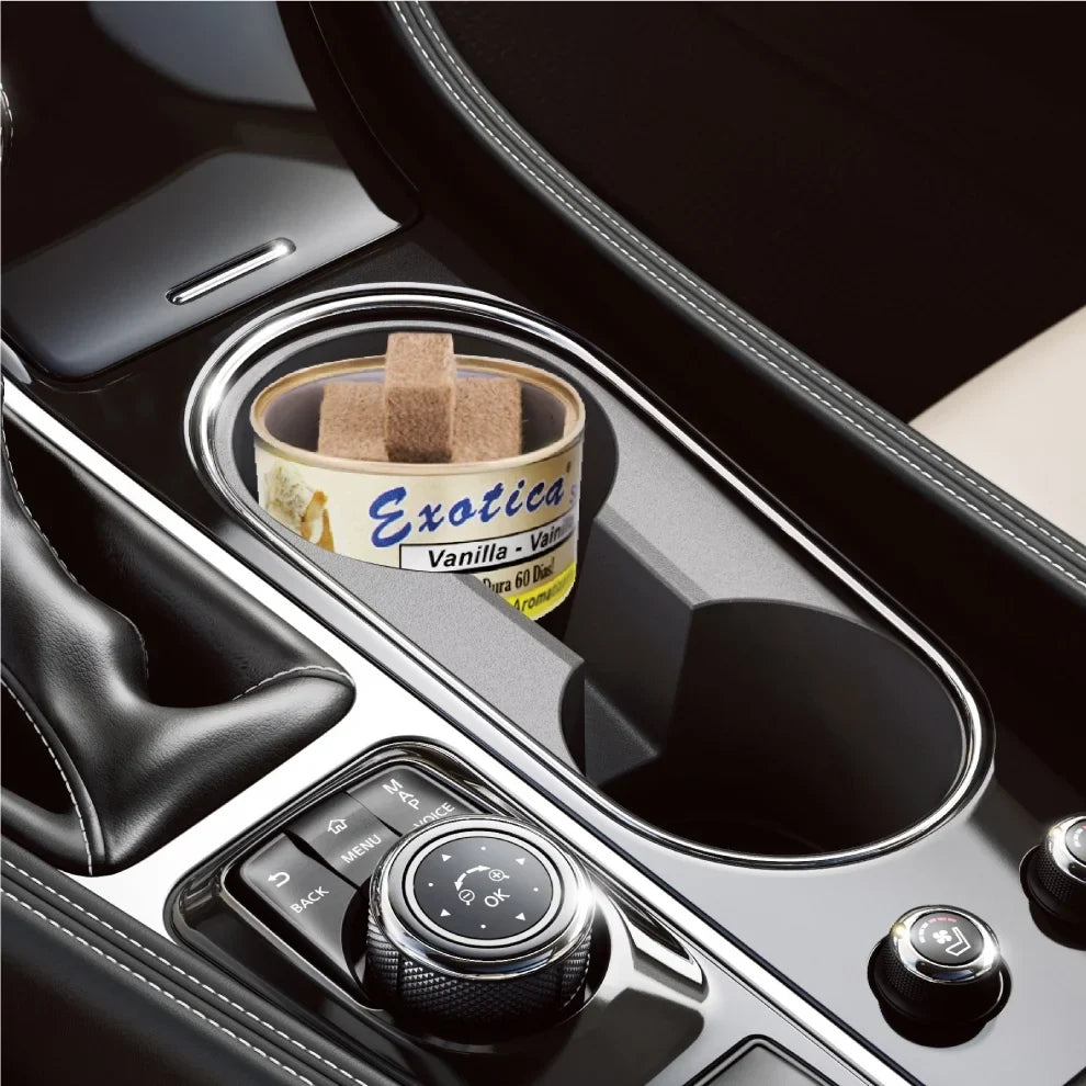 Exotica Car Air Freshener | Spill-proof Can | Organic | For Home & Auto | Long Lasting Freshness | (Pack of 12) (Vanilla)
