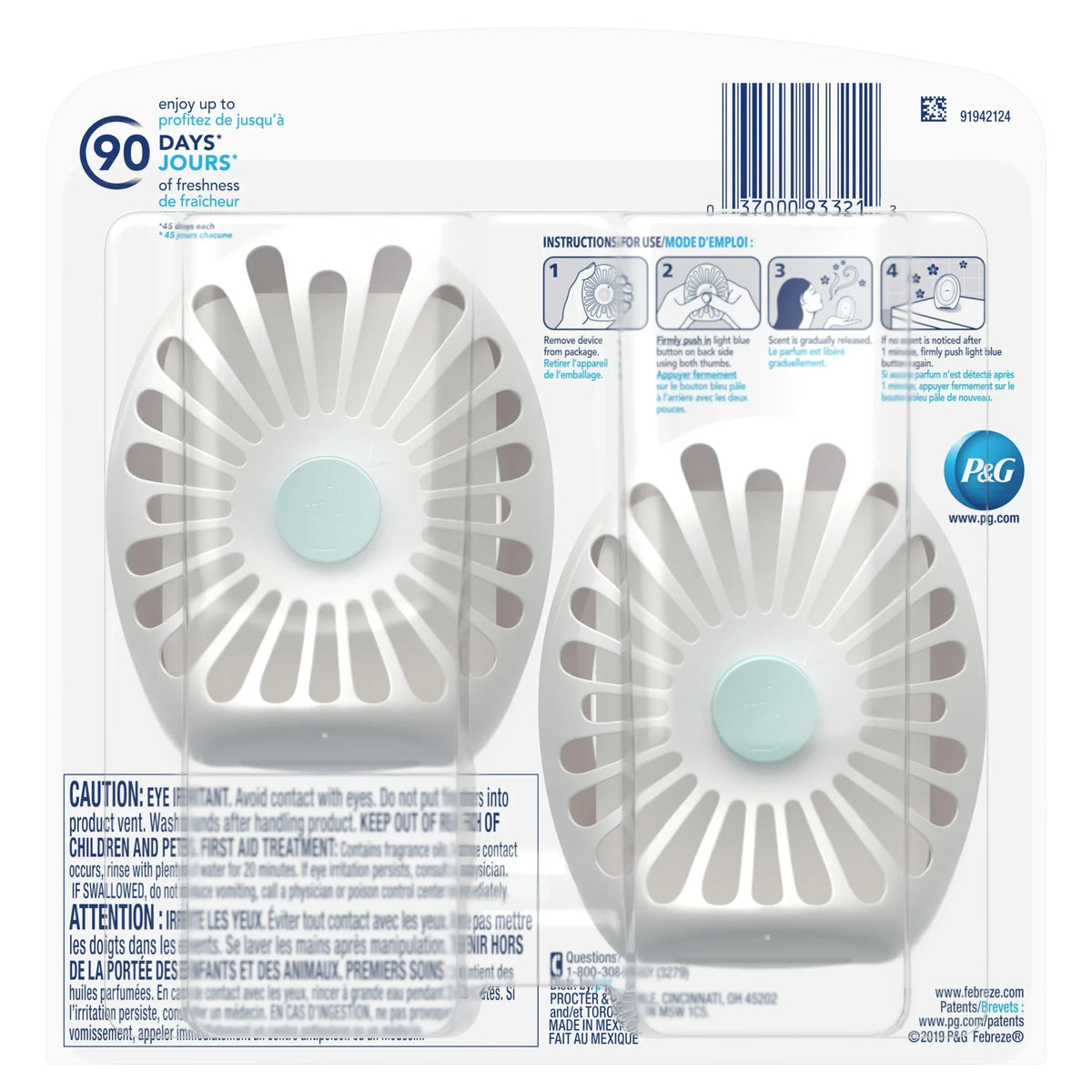 Febreze Small Spaces Air Freshener Berry & Bramble, .25 fl. oz., Pack of 2