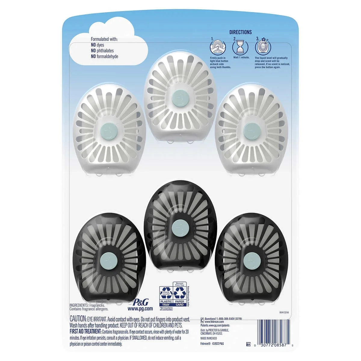 Febreze Small Spaces Unstopables Variety, 0.25 Fluid Ounce (Pack of 6)