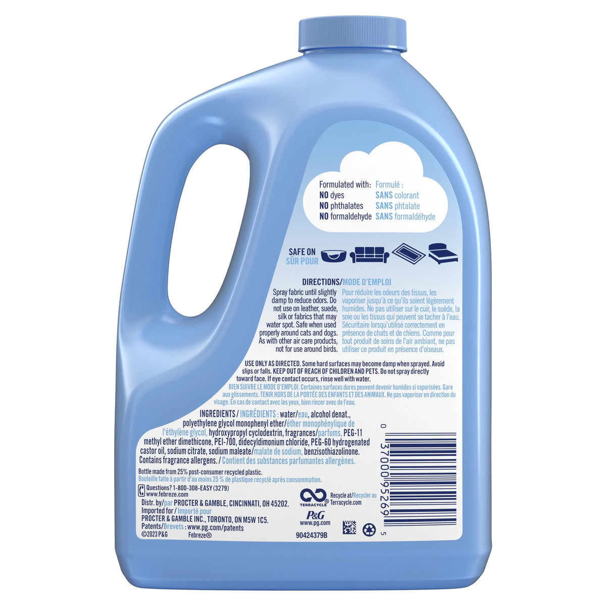 Febreze Fabric Spray Air Freshener, Odor-Fighting, Pet Odor Fighter, 67.6 oz Refill