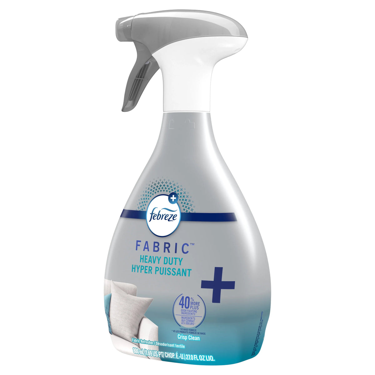 Febreze Fabric Spray Air Freshener, Odor-Fighting, Heavy Duty Crisp Clean, 27 oz