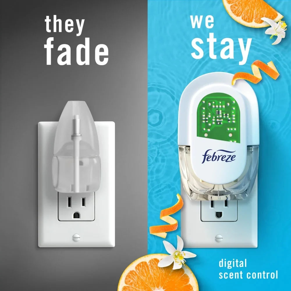 Febreze Plug In Air Freshener Odor-Fighting Scented Oil Refill Refresh & Energize 2 ct - Pack of 1