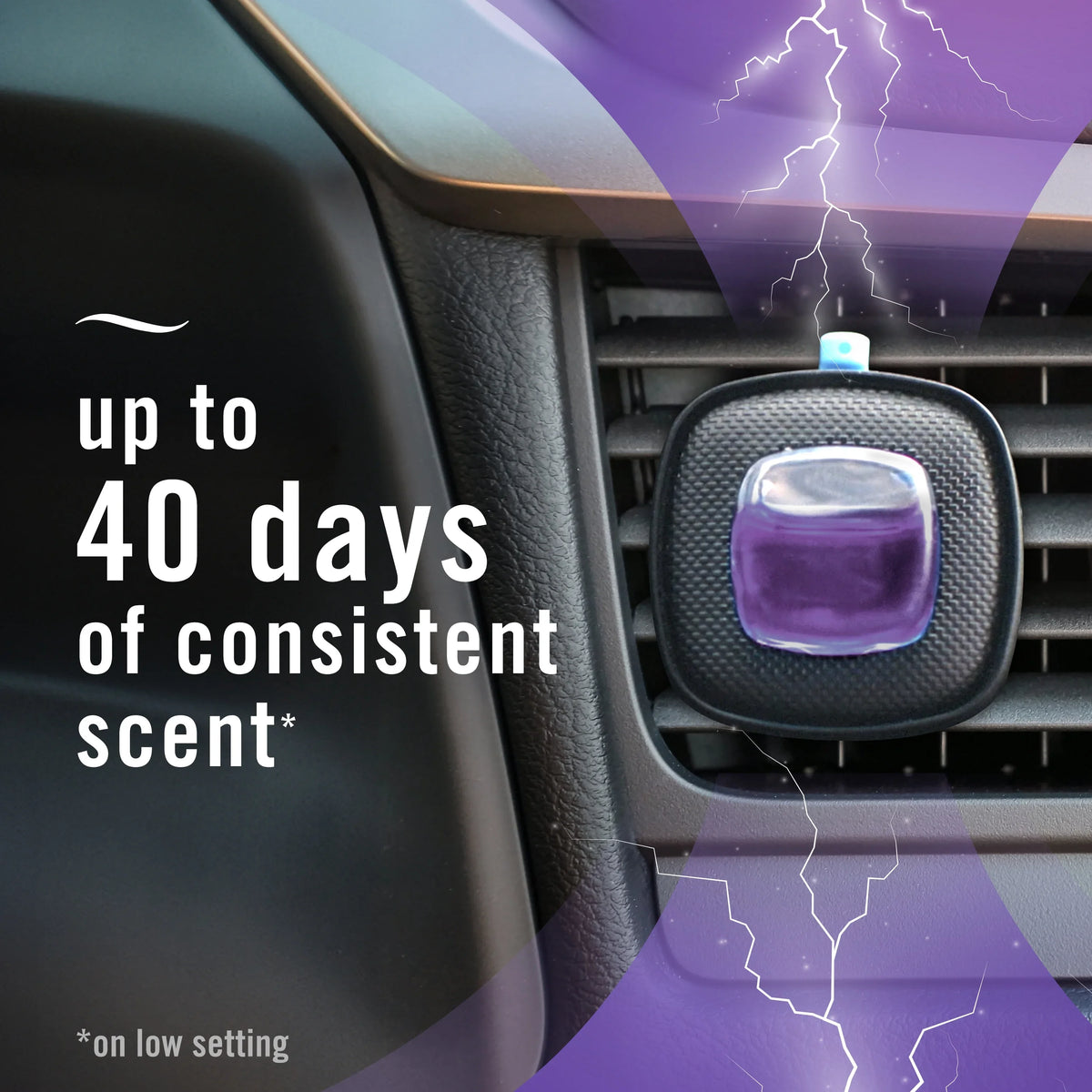 Febreze Car Air Freshener Vent Clip, Midnight Storm, 1 count